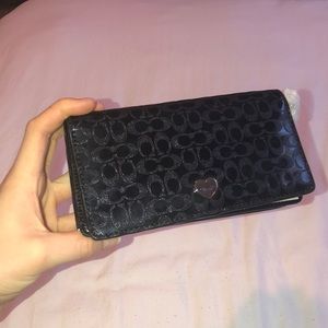 Brand New Black Coach Leather Wallet